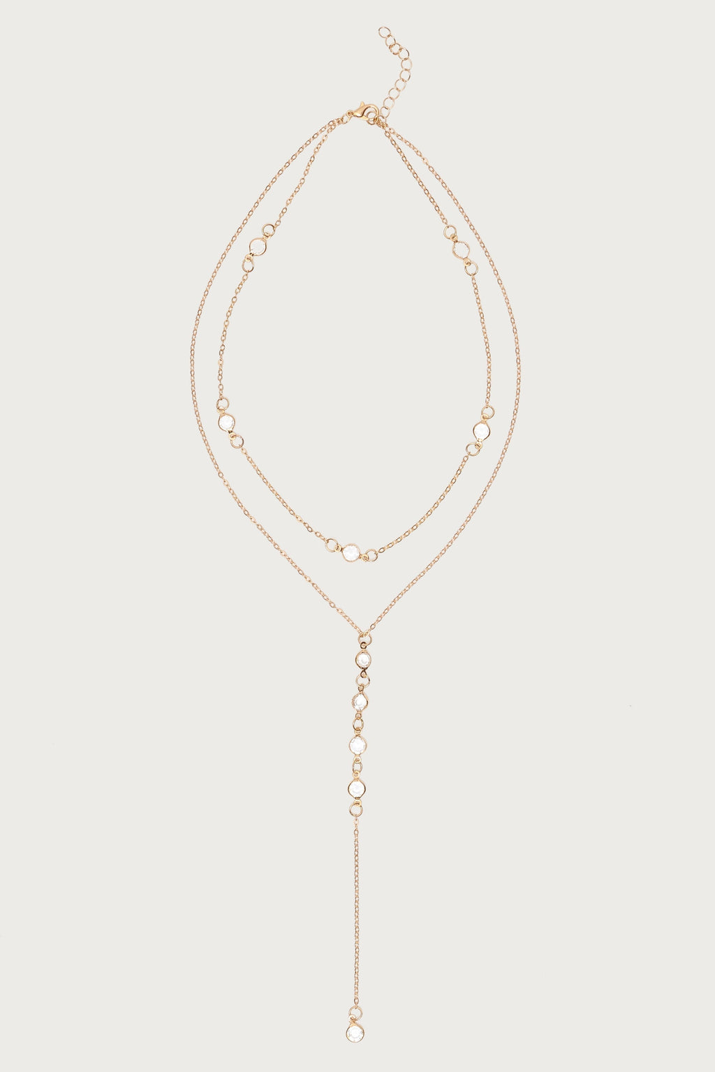 Stone Layered Cascading Necklace