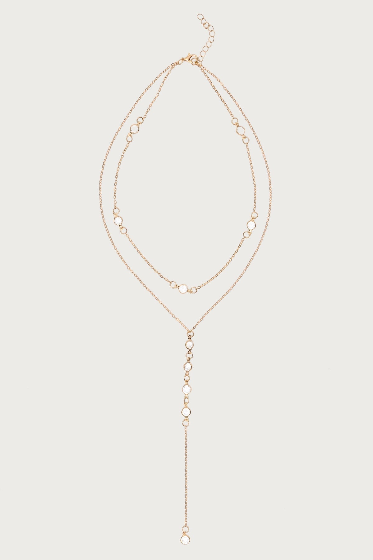Stone Layered Cascading Necklace
